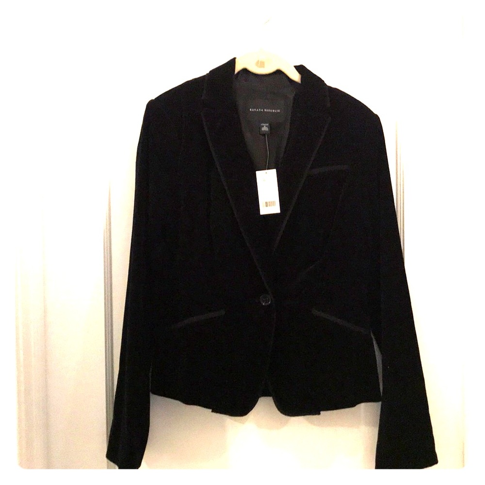 Black velvet blazer